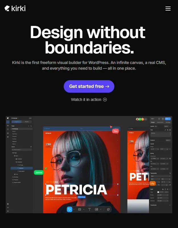 kirki wordpress builder