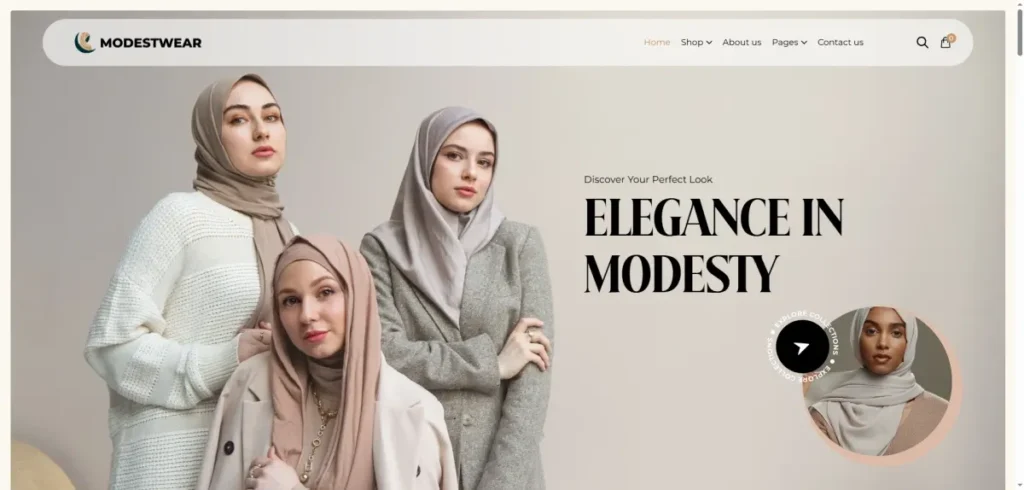 ModestWear Webflow Ecommerce template