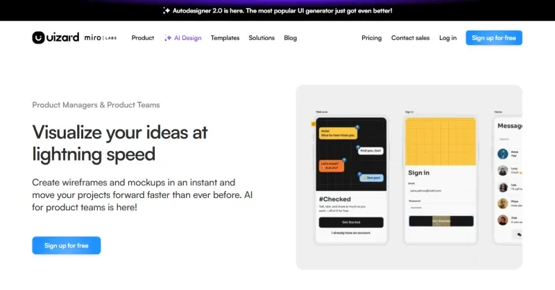 Uizard Key features