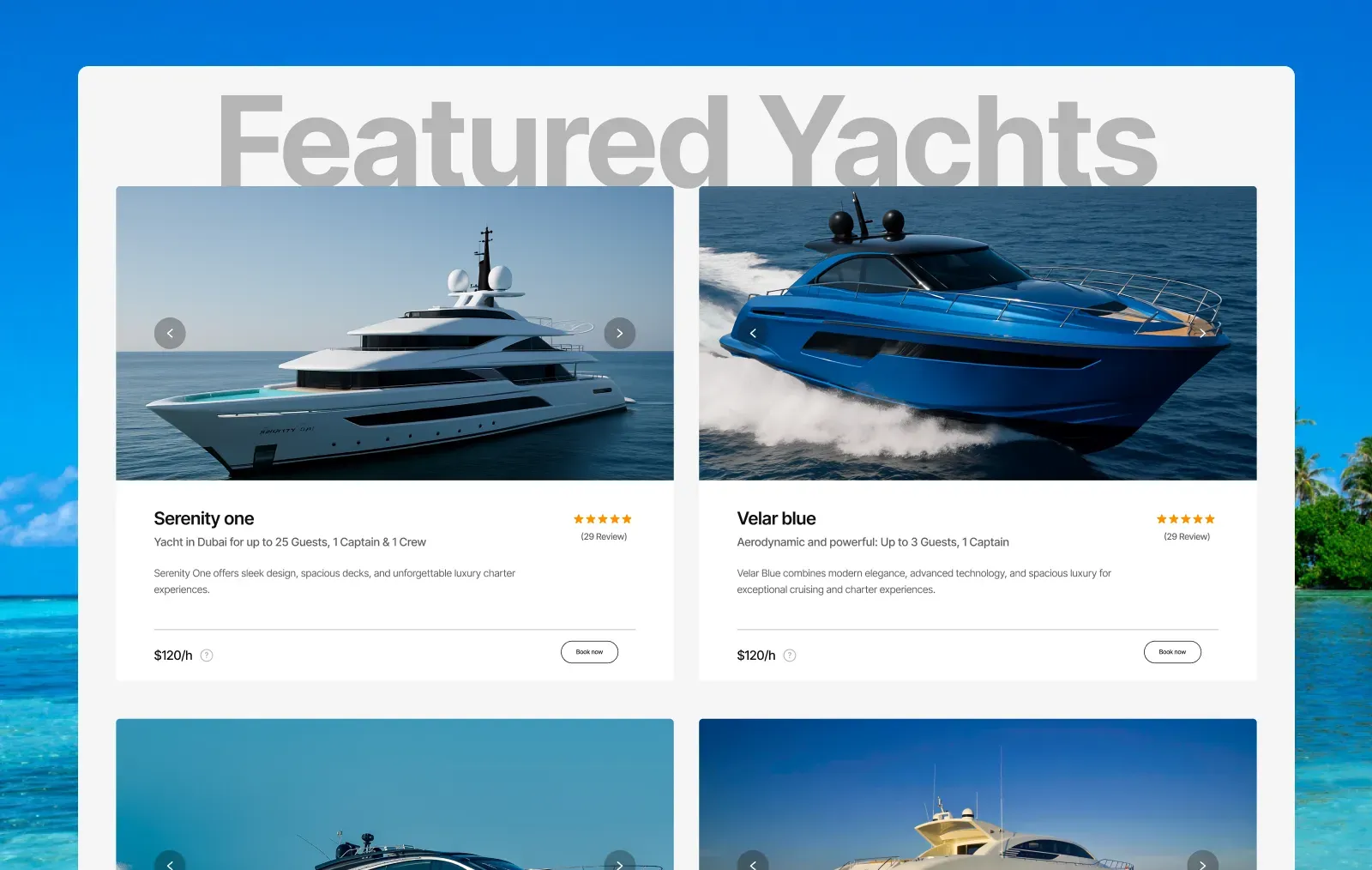 Yacht Charter Webflow Template