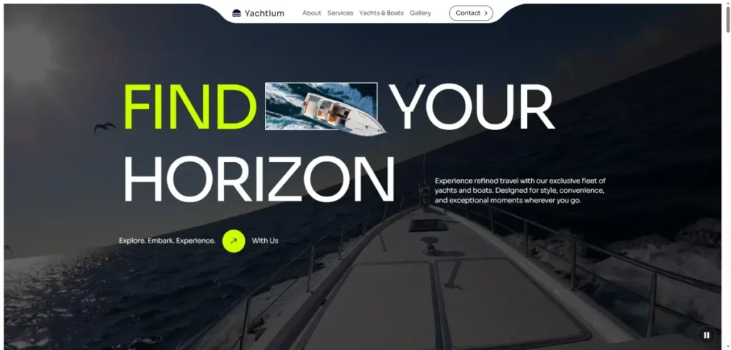 Yachtium Webflow Ecommerce template