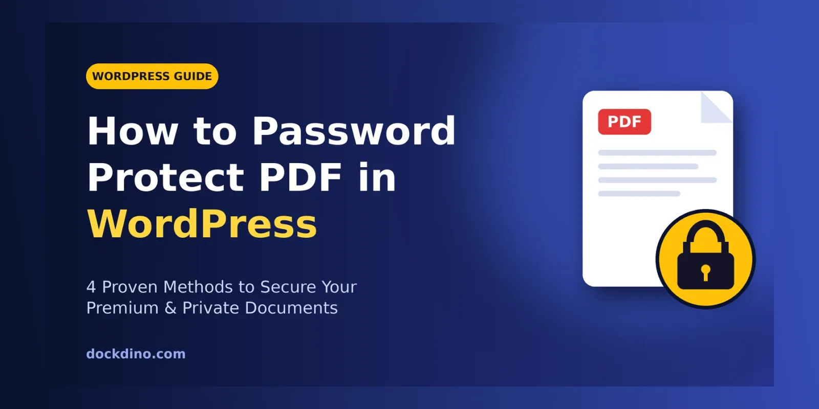 Password Protect PDF in WordPress